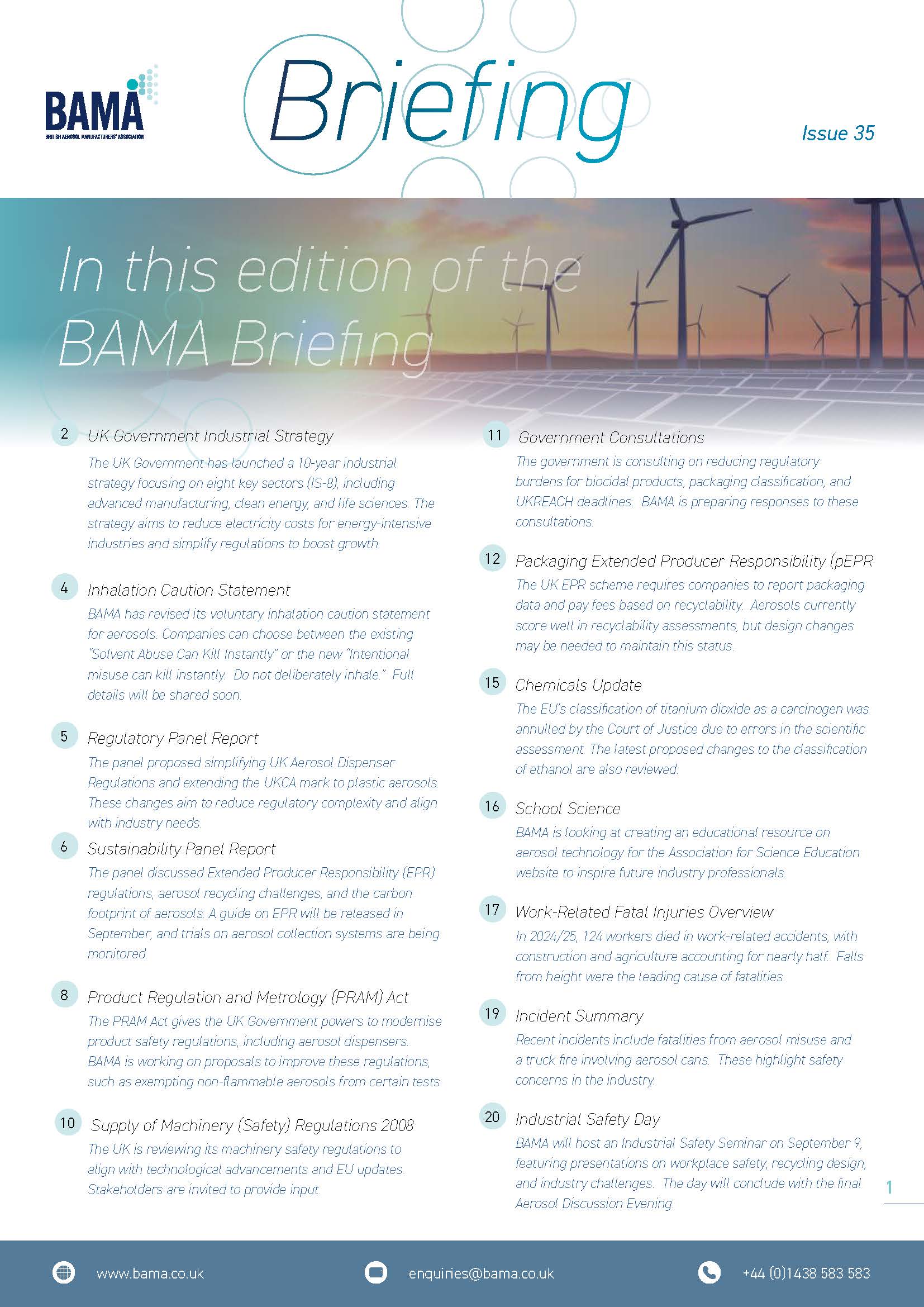 BAMA Briefing Issue 35